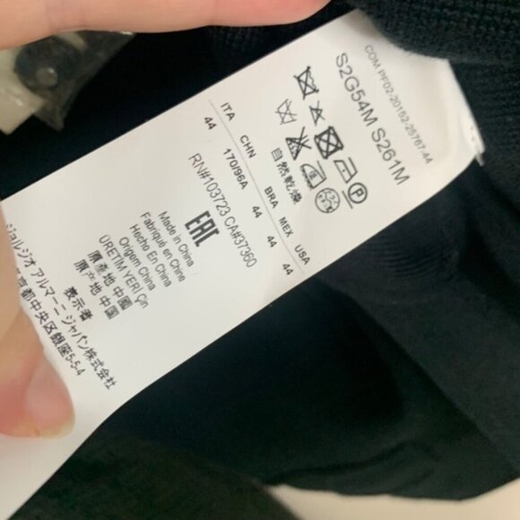 Emporio Armani Beaded Wool Blend Blazer Jacket Black 44 - Picture 8 of 16